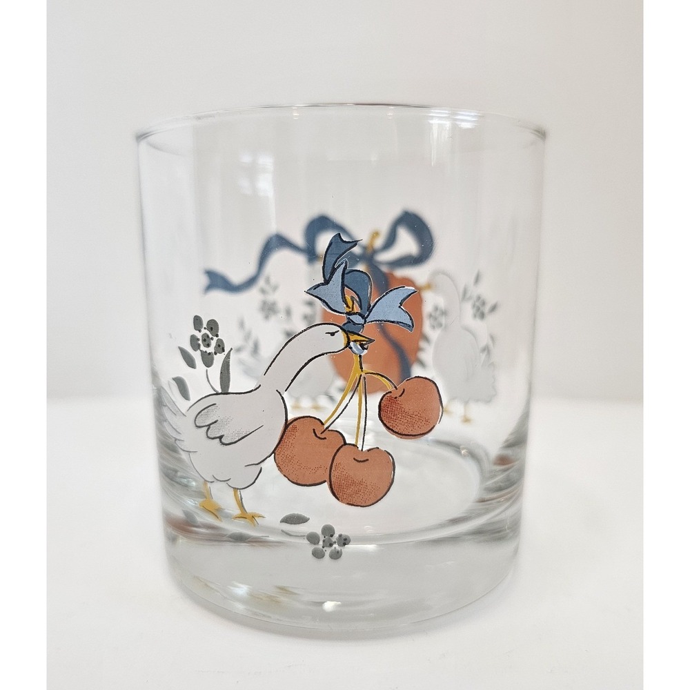 1980s Country Geese Blue Ribbon International Marmalade 8 oz Tumbler Vintage